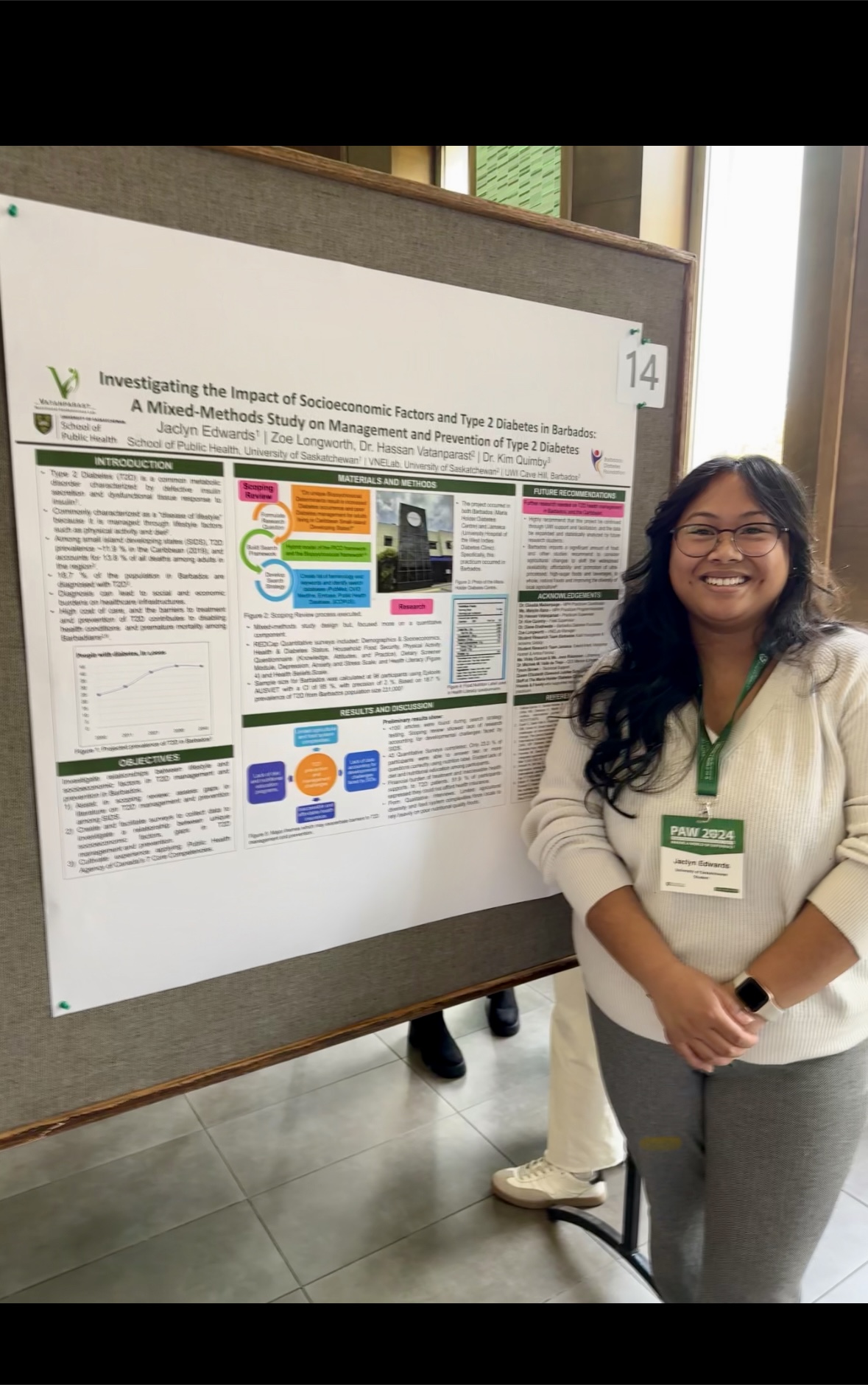 Jaclyn Edwards at the PAW IC Poster Competition