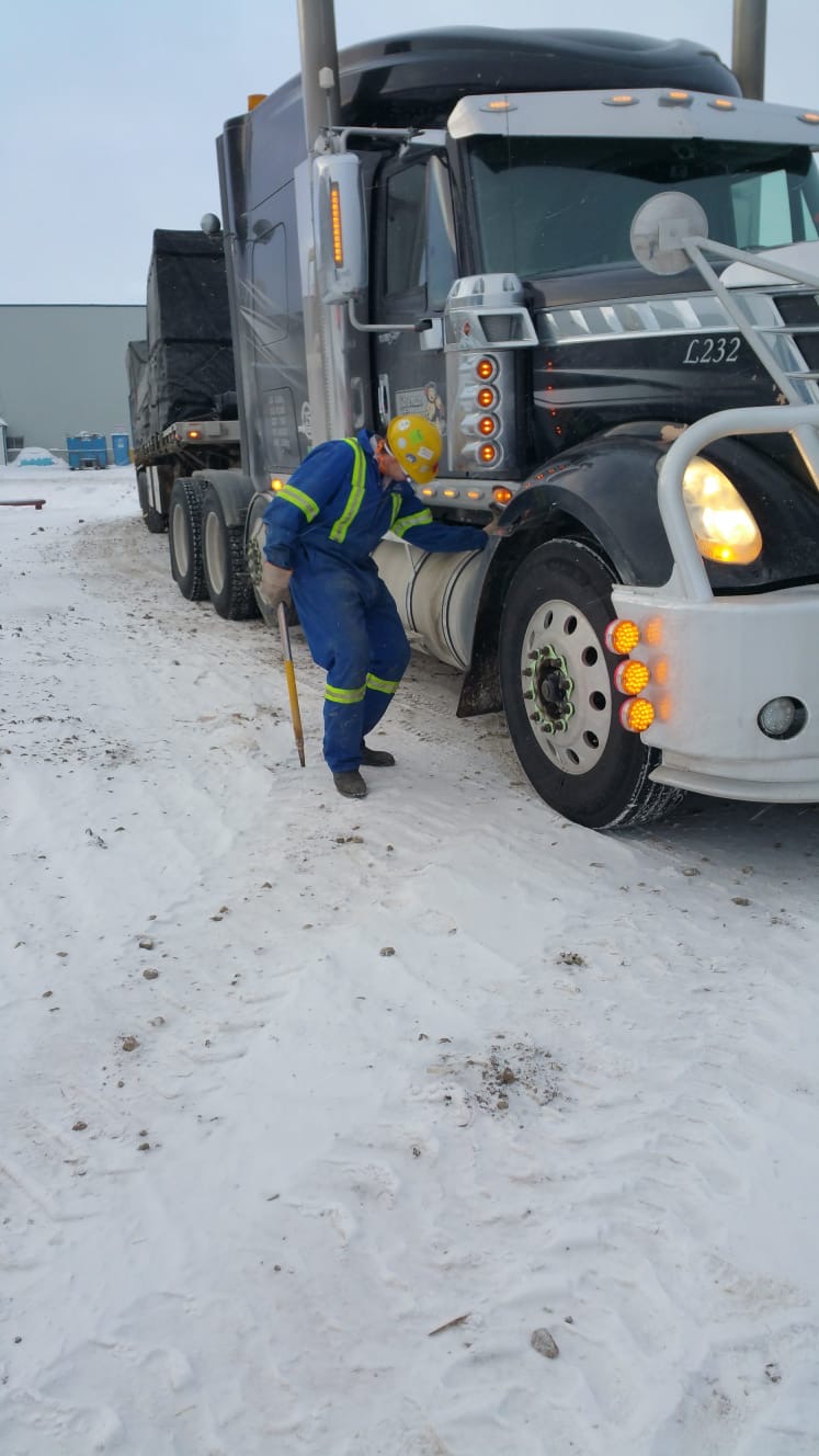 Inspecting a semi-trailer tractor