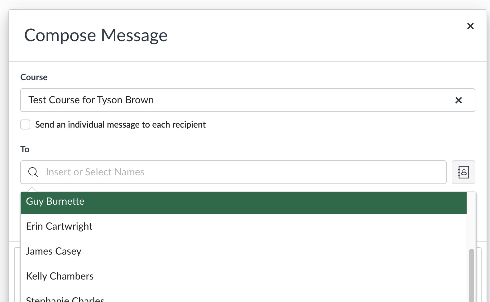 Selecting students again