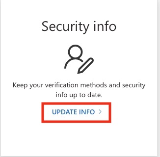 MFA Security Info pane