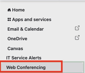 Web Conferencing Link in PAWS
